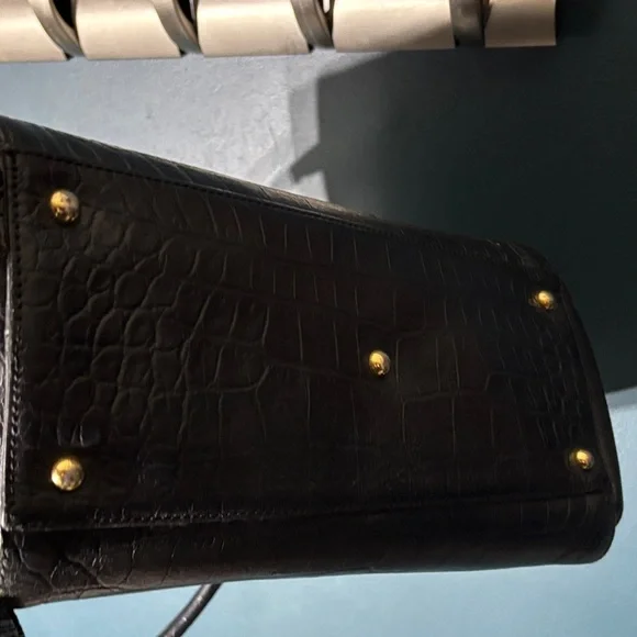 MCM Black Croc-Embossed Tote - Picture 10 of 10